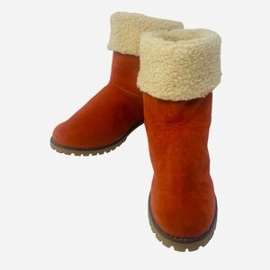 Winter Comfortable Women’s Ankle Foldable Fur Slip On Warm Snow Boots Size 7